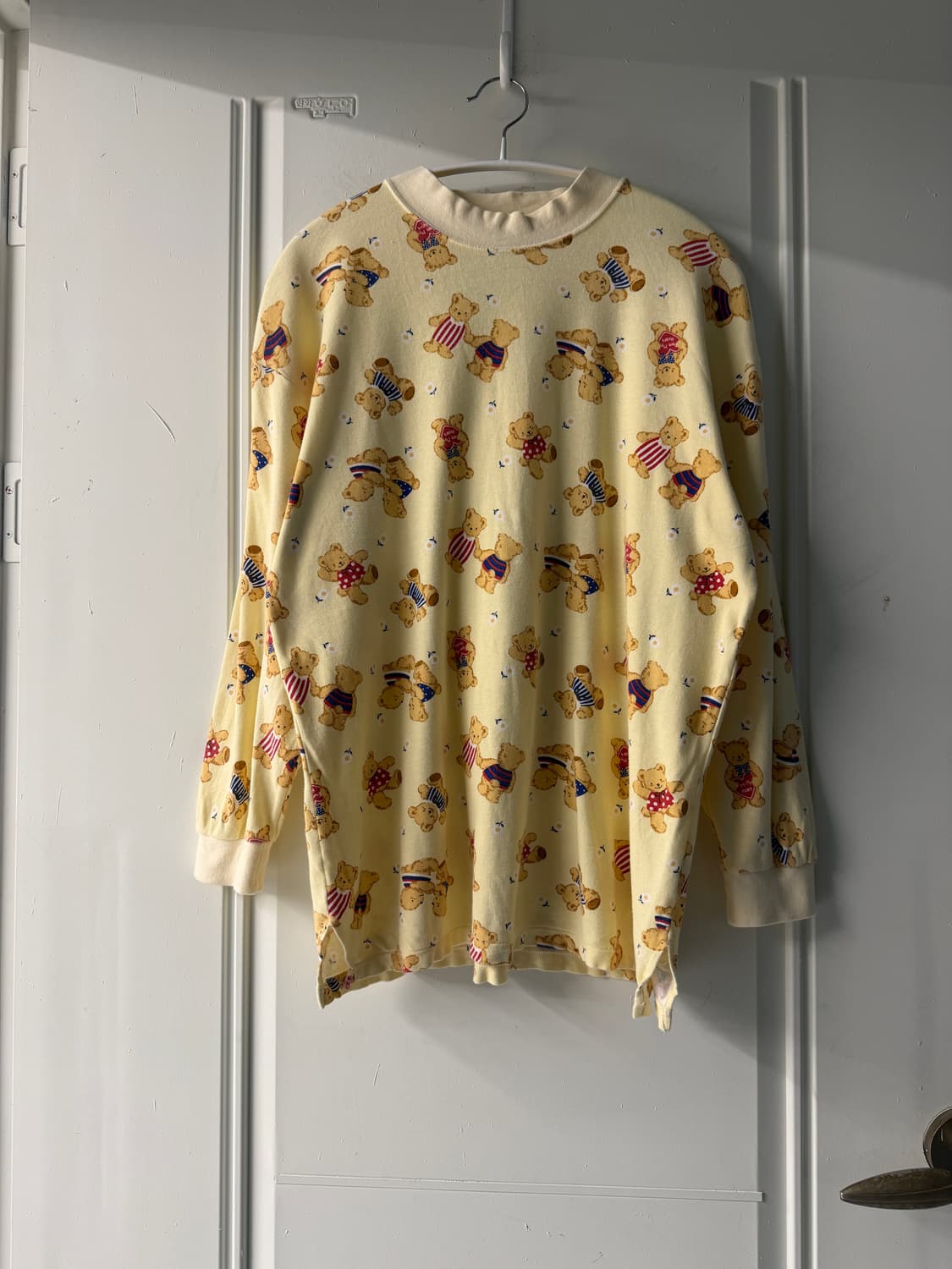 일본빈티지 엘로우 베어 롱슬리브 상품이미지5