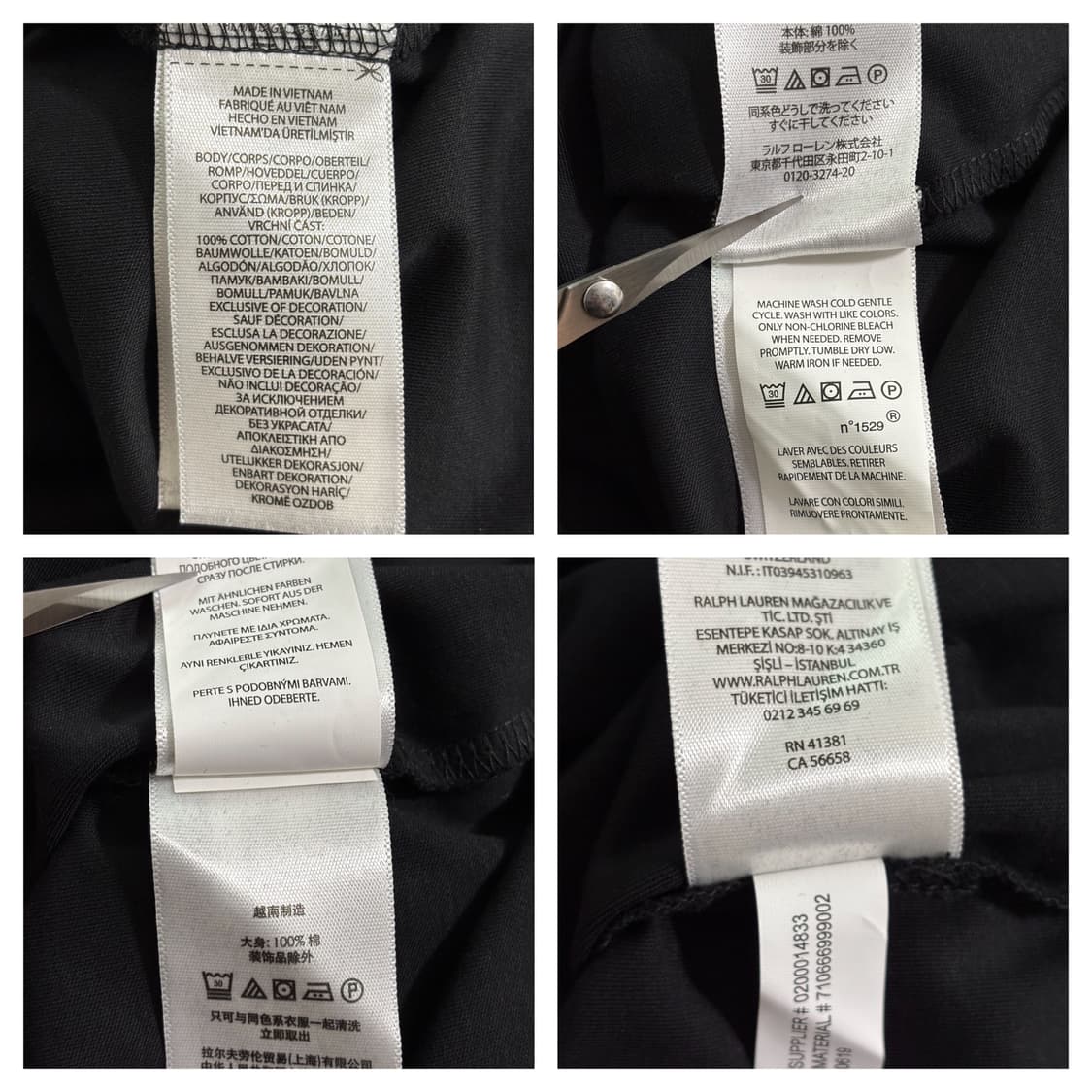 새상품)폴로 클래식핏 반팔카라티L(105)/블랙 상품이미지5