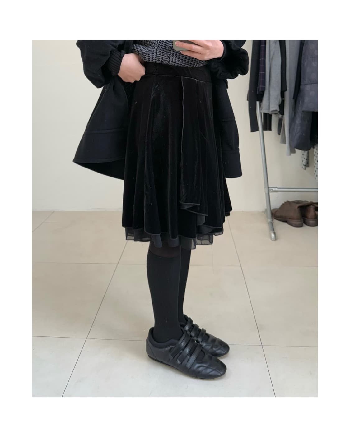 빈티지 벨벳 미디 스커트(개인결제창) 상품이미지2