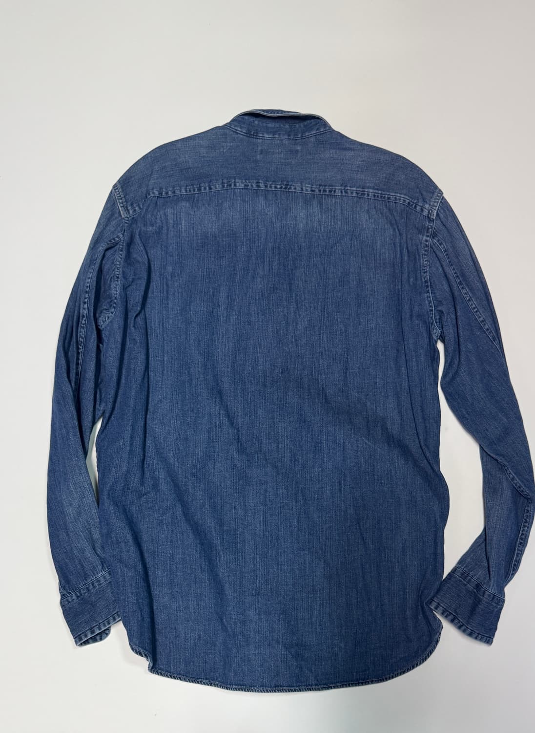 유니클로 빈티지 워싱 투 포켓 데님셔츠 L 상품이미지2