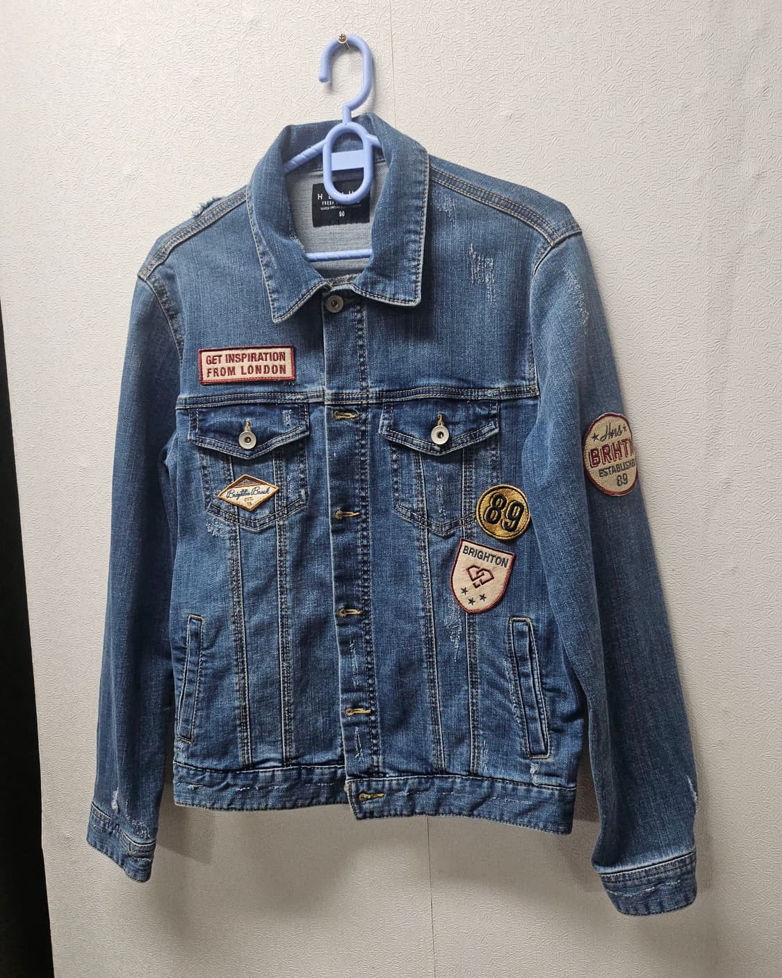 H FRESHMAN 데님 청자켓 패치 장식  90 상품이미지1