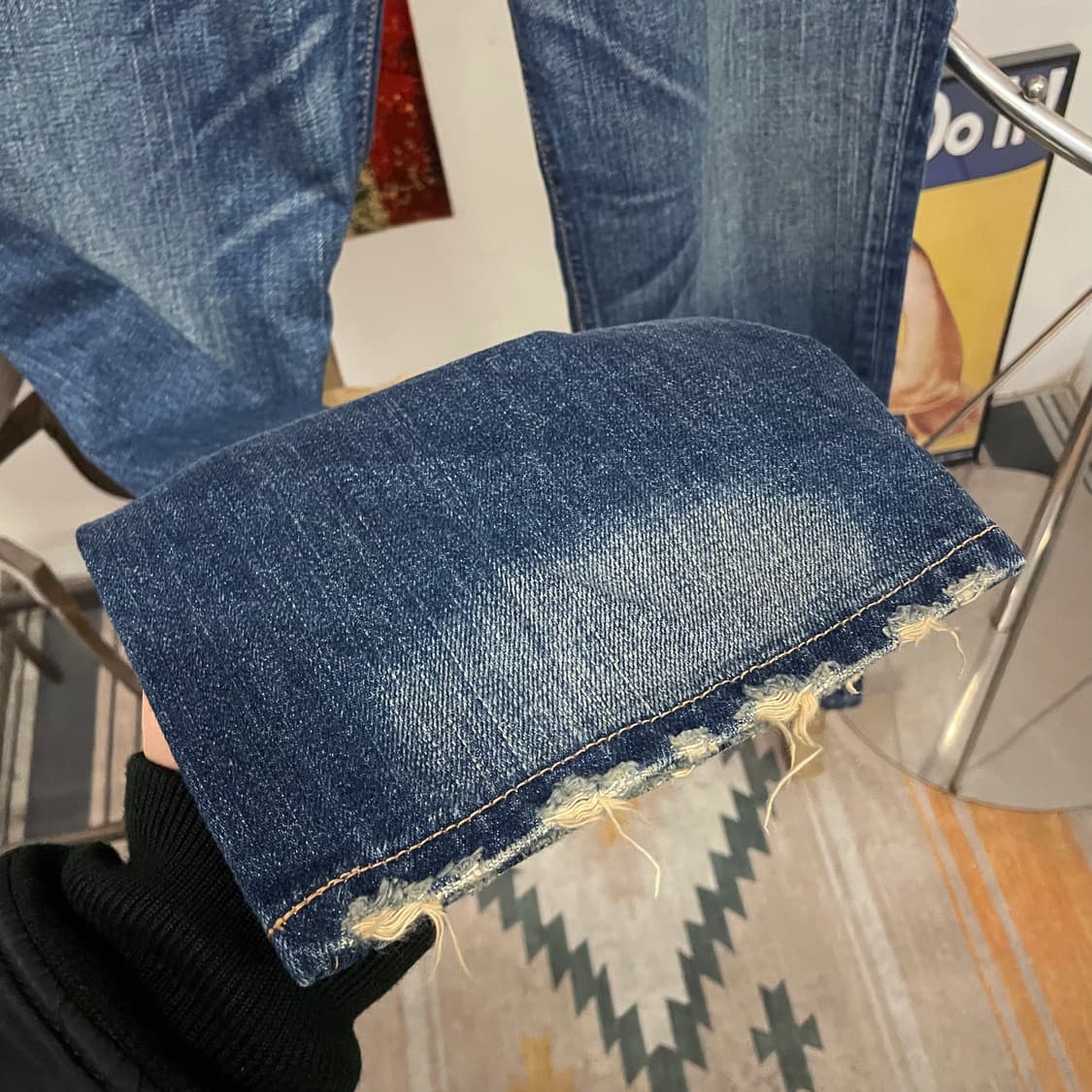 00s 리바이스 552 재팬 라인 워시드 스트레이트 데님 팬츠 상품이미지6