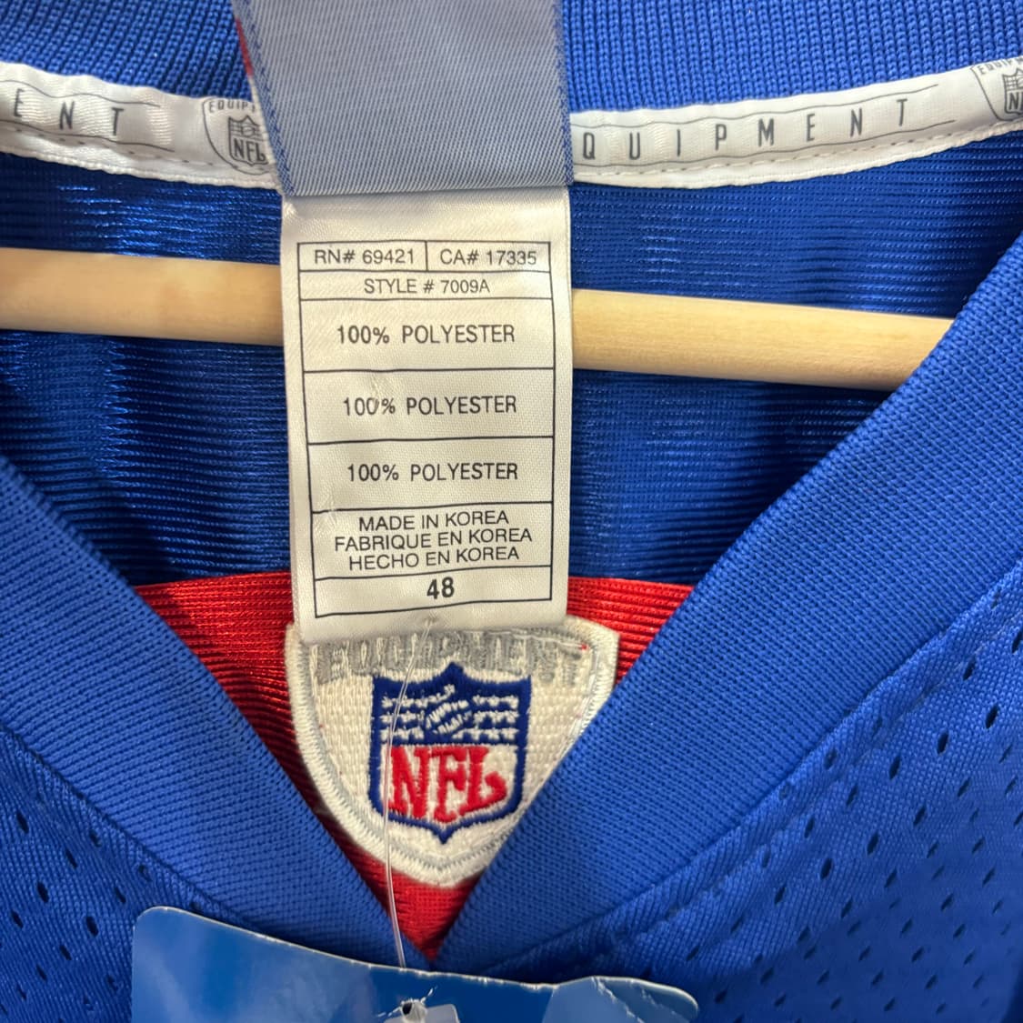 NFL X 리복 뉴욕 자이언츠 유니폼 져지 XL 상품이미지8