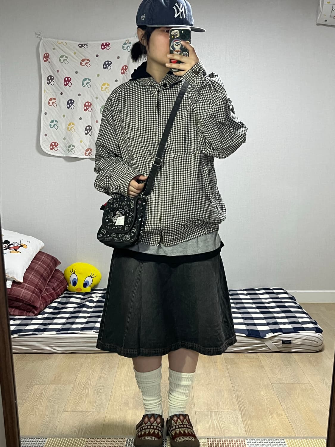 Kearney house 커니하우스 깅엄체크 집업 자켓 상품이미지1