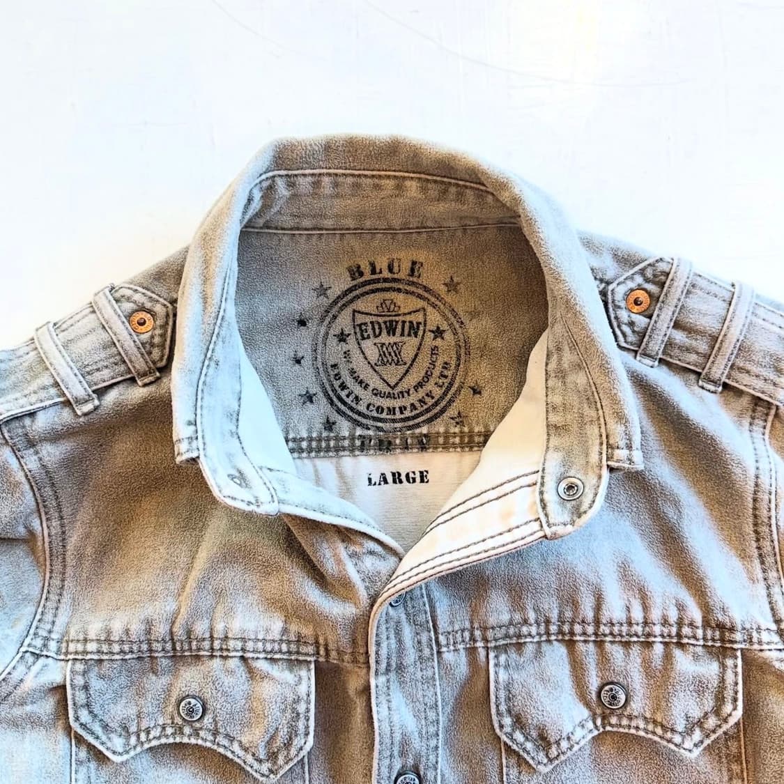 에드윈 워시드 데님 자켓 상품이미지6