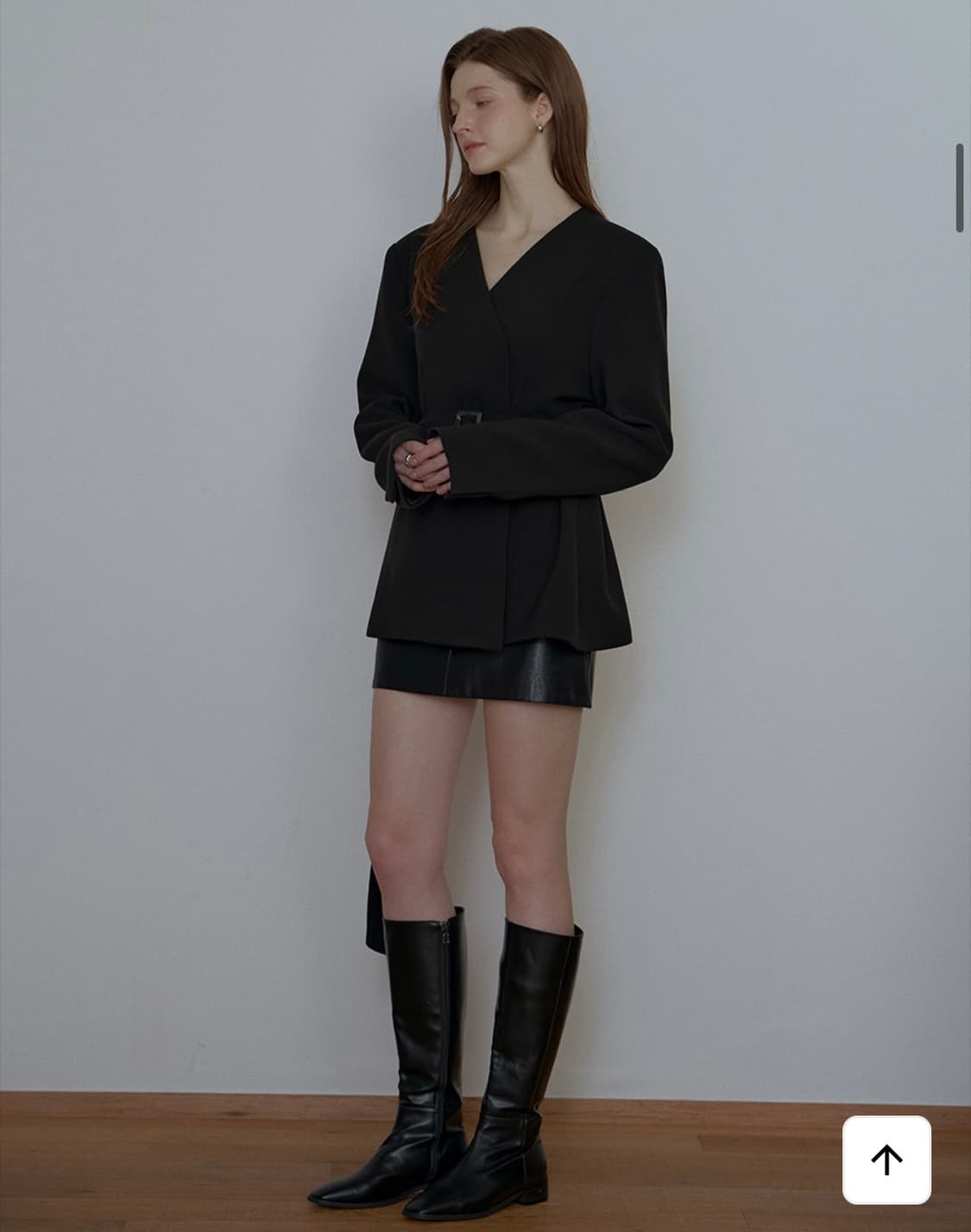 Deheve 드헤베 블랙 벨트 자켓 상품이미지3