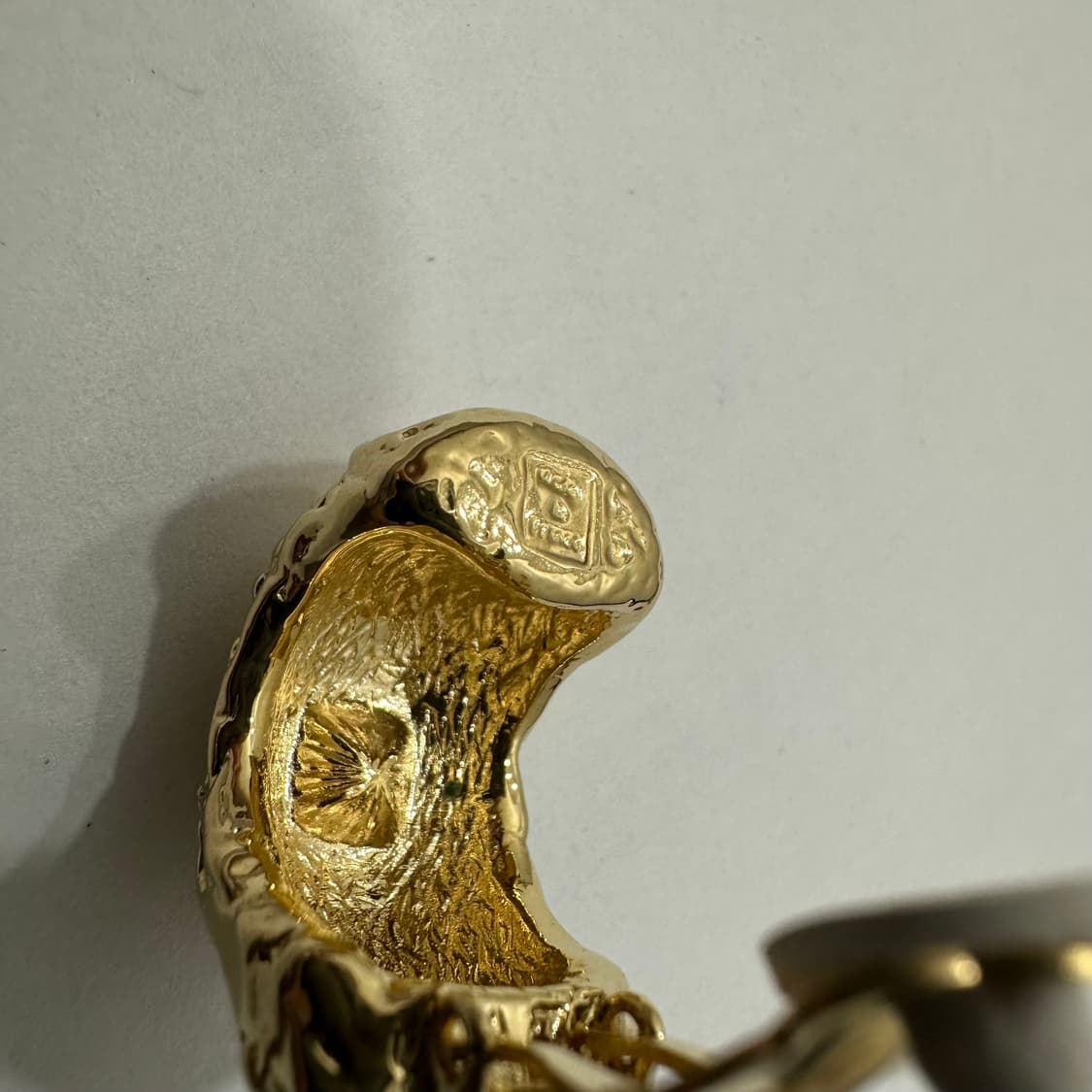 이브생로랑 입생로랑 ysl 프랑스 빈티지 골드 블루 클립온 이어링 상품이미지7