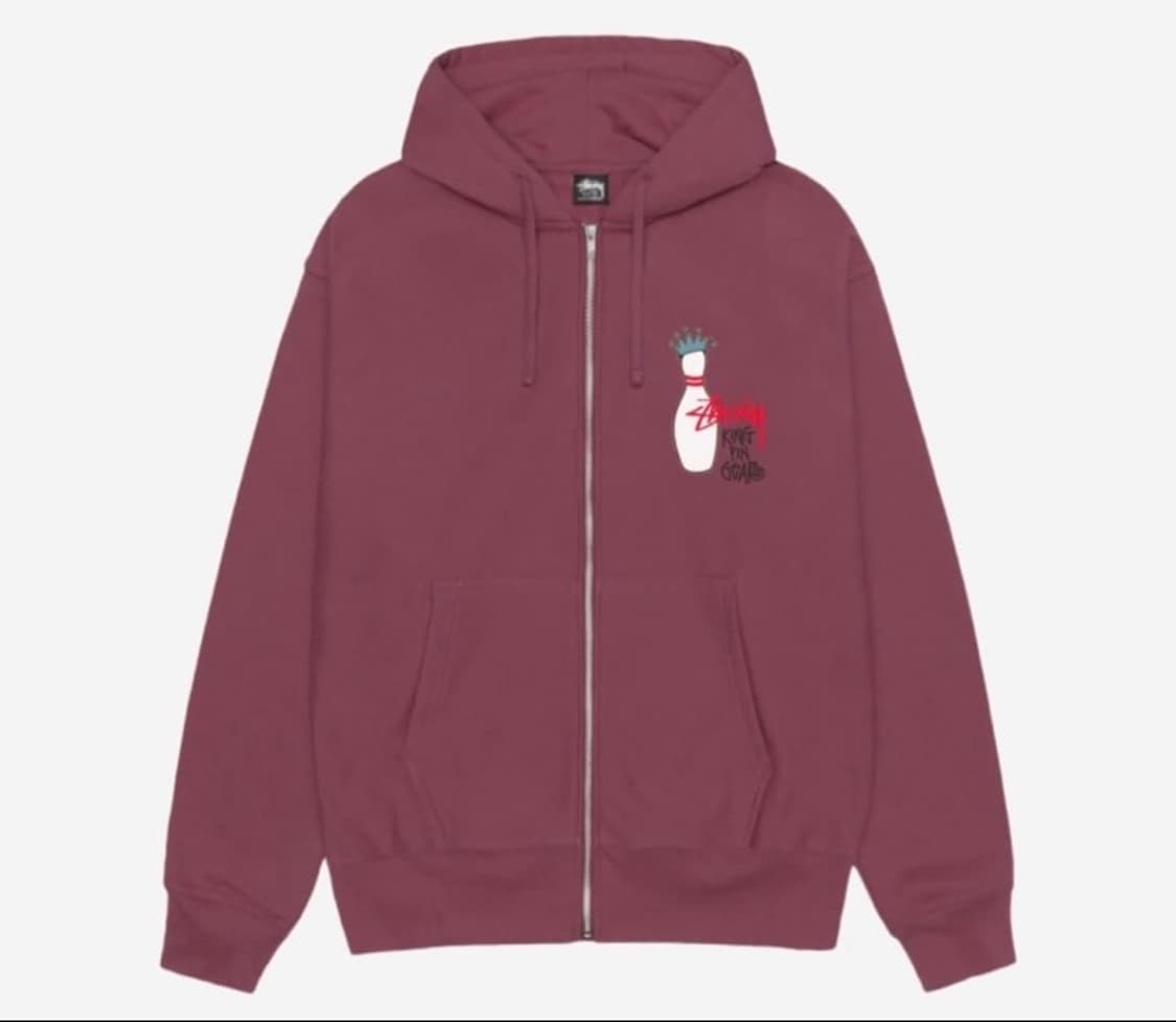 스투시 킹핀 후드집업 옥스블러드 (버건디) 상품이미지1