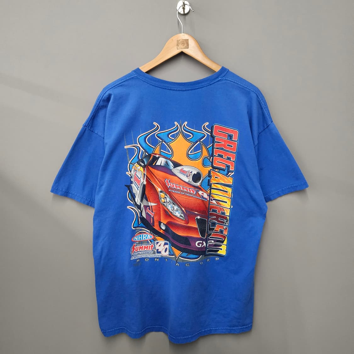 USA 90's 그래픽 프린팅 빈티지 반팔티 블루 상품이미지1