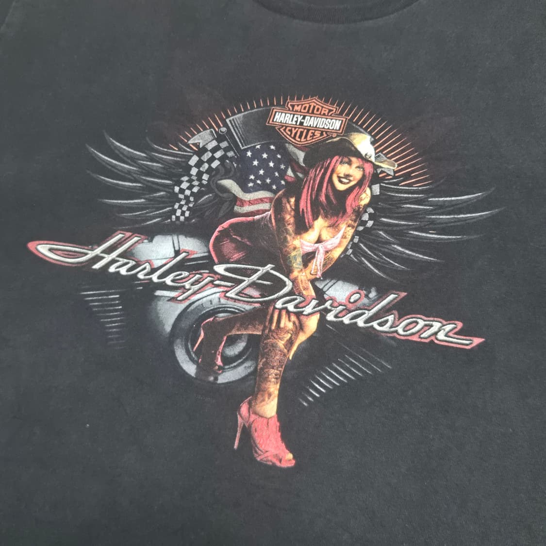 [L] 할리데이비슨 핀업걸 티셔츠-359 상품이미지2