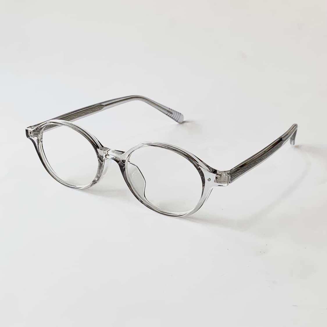 861 클리어 빅사이즈 라운드 뿔테 블랙 남녀공용 픽키안경 상품이미지2