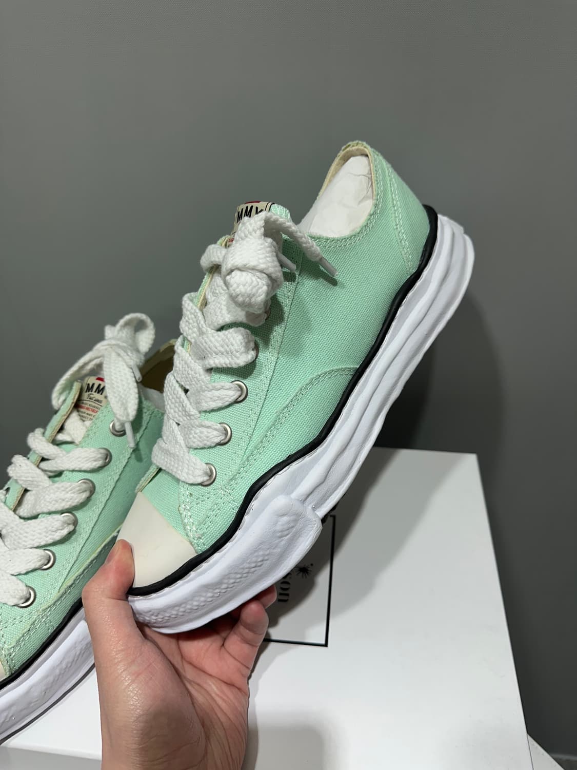 (정품/새상품) 미하라 야스히로 블루 피터슨 OG솔 캔버스 로우 스니커즈 상품이미지3