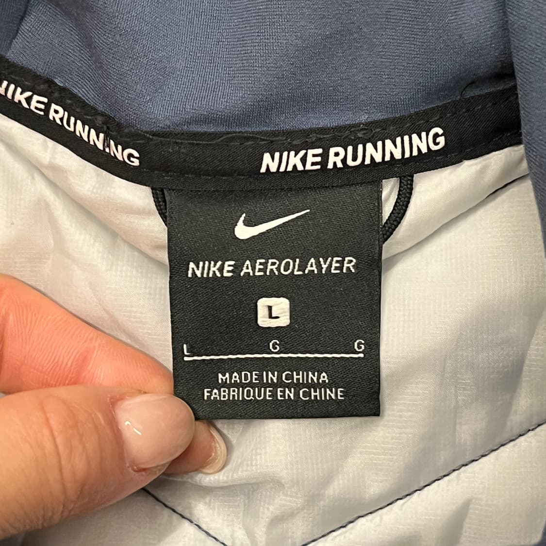 [정품/L] 나이키 에어로로프트 네이비 퀼팅 후드 집업 자켓 b16 상품이미지6