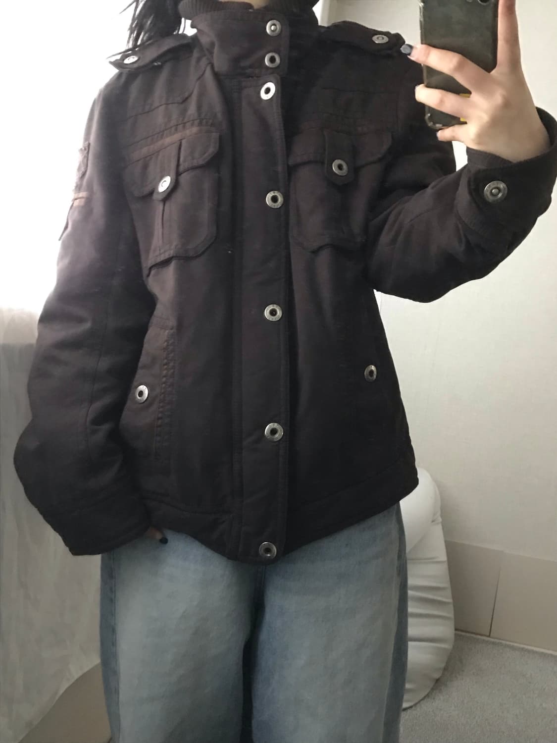 빈티지 브라운 포켓디테일 자켓 상품이미지3