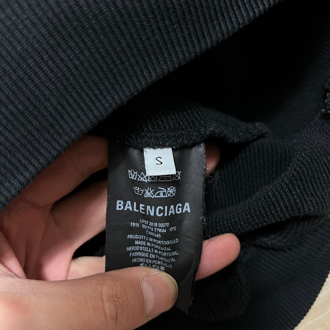 발렌시아가 오버사이즈 BB 월계수 로고 후드티 [블랙] S/90 상품이미지5