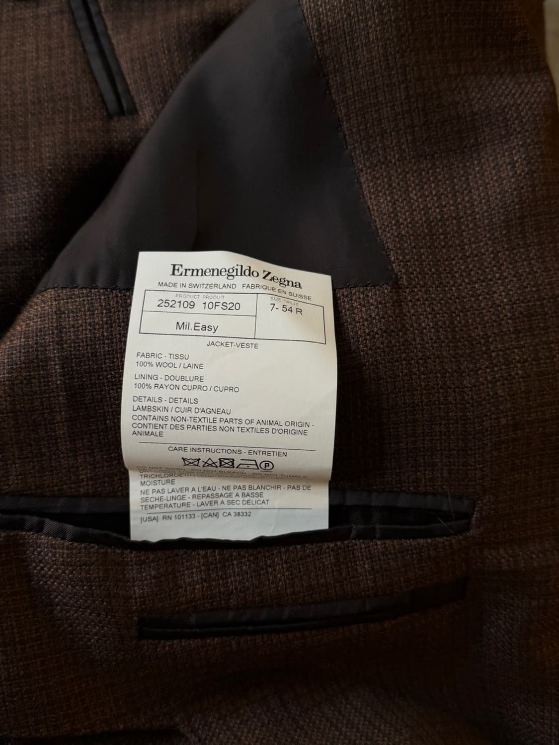 에르메네질도 제냐 테일러드 자켓 105 상품이미지8