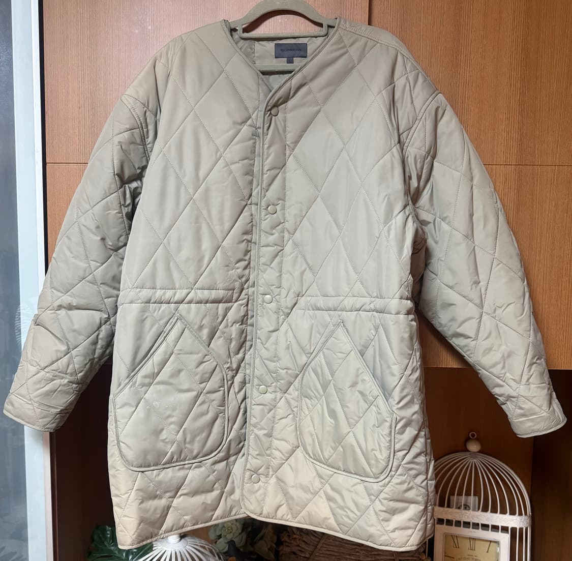 퀼팅 롱 점퍼 베이지 L - 새상품 상품이미지6