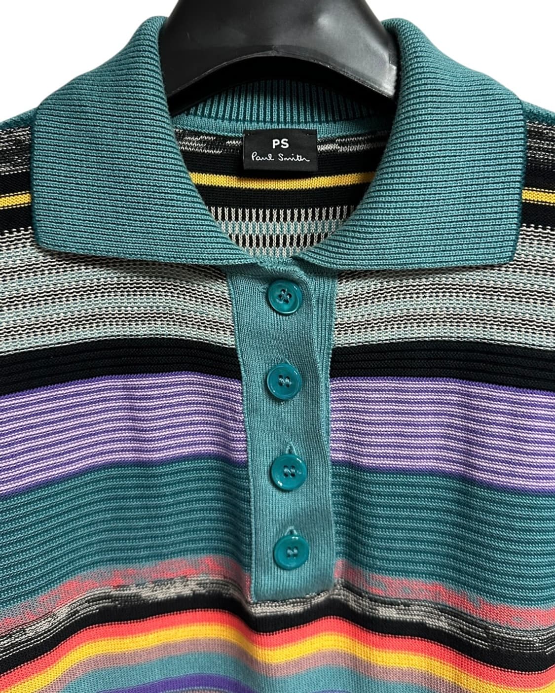 폴스미스 멀티 스트라이프 코튼 폴로셔츠 L size 상품이미지4
