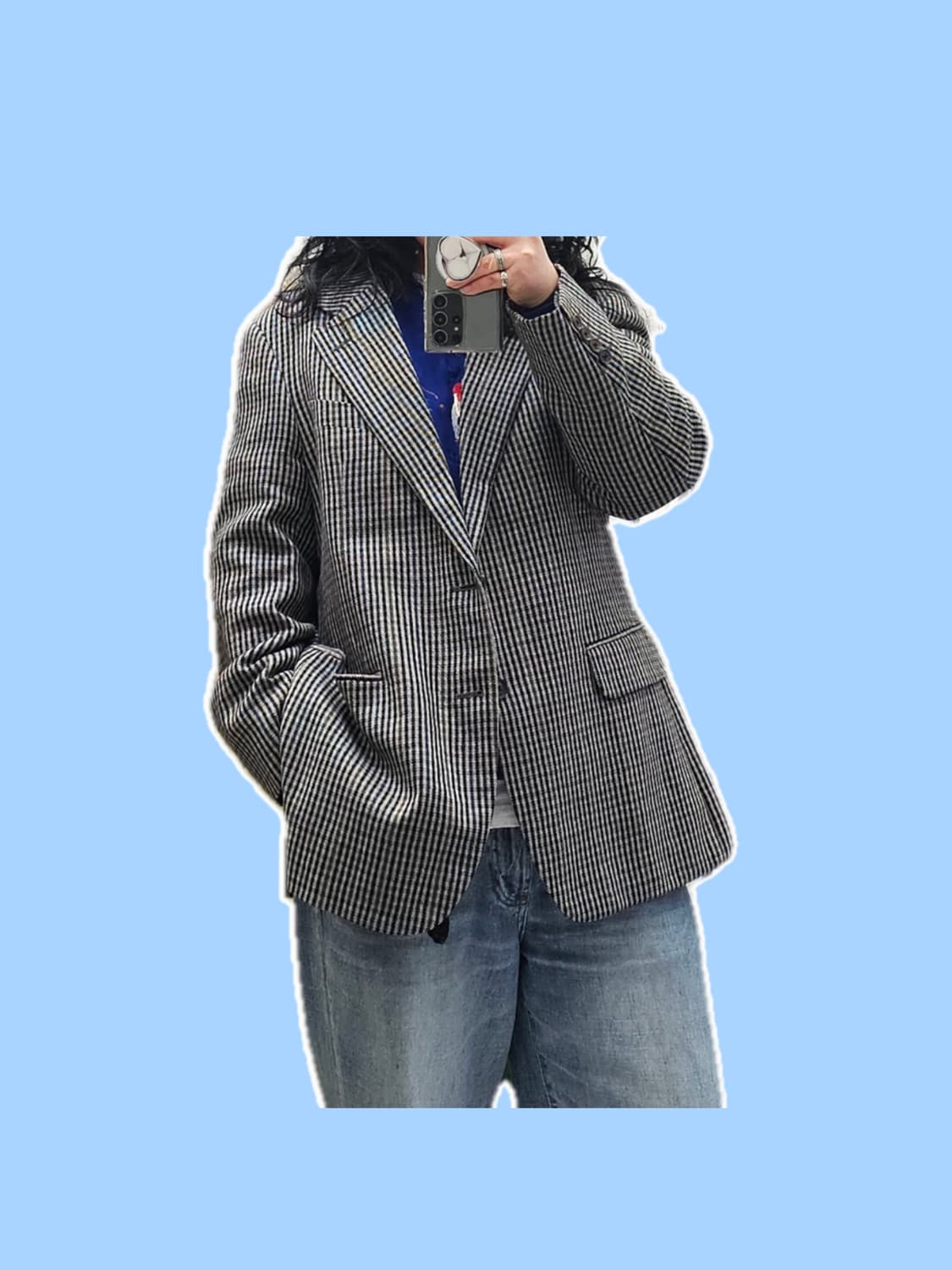 Burberrys 울100 체크 자켓 상품이미지1