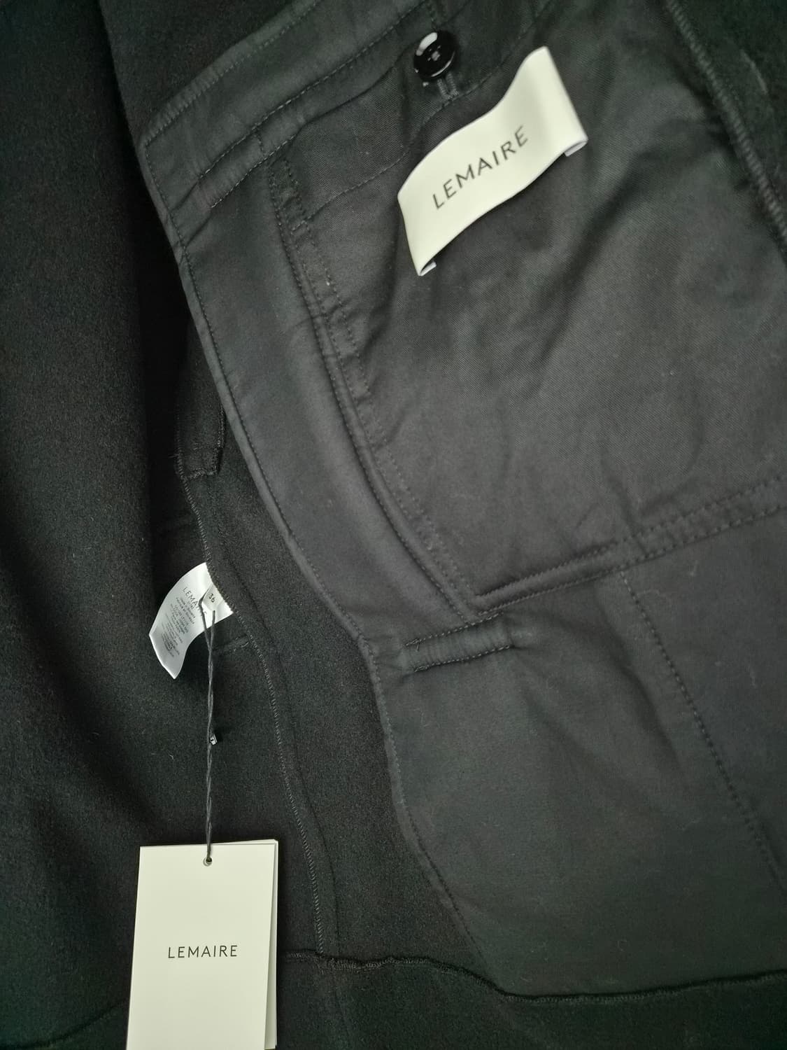 르메르 숏 더플코트 36사이즈 블랙 (새상품) 상품이미지5