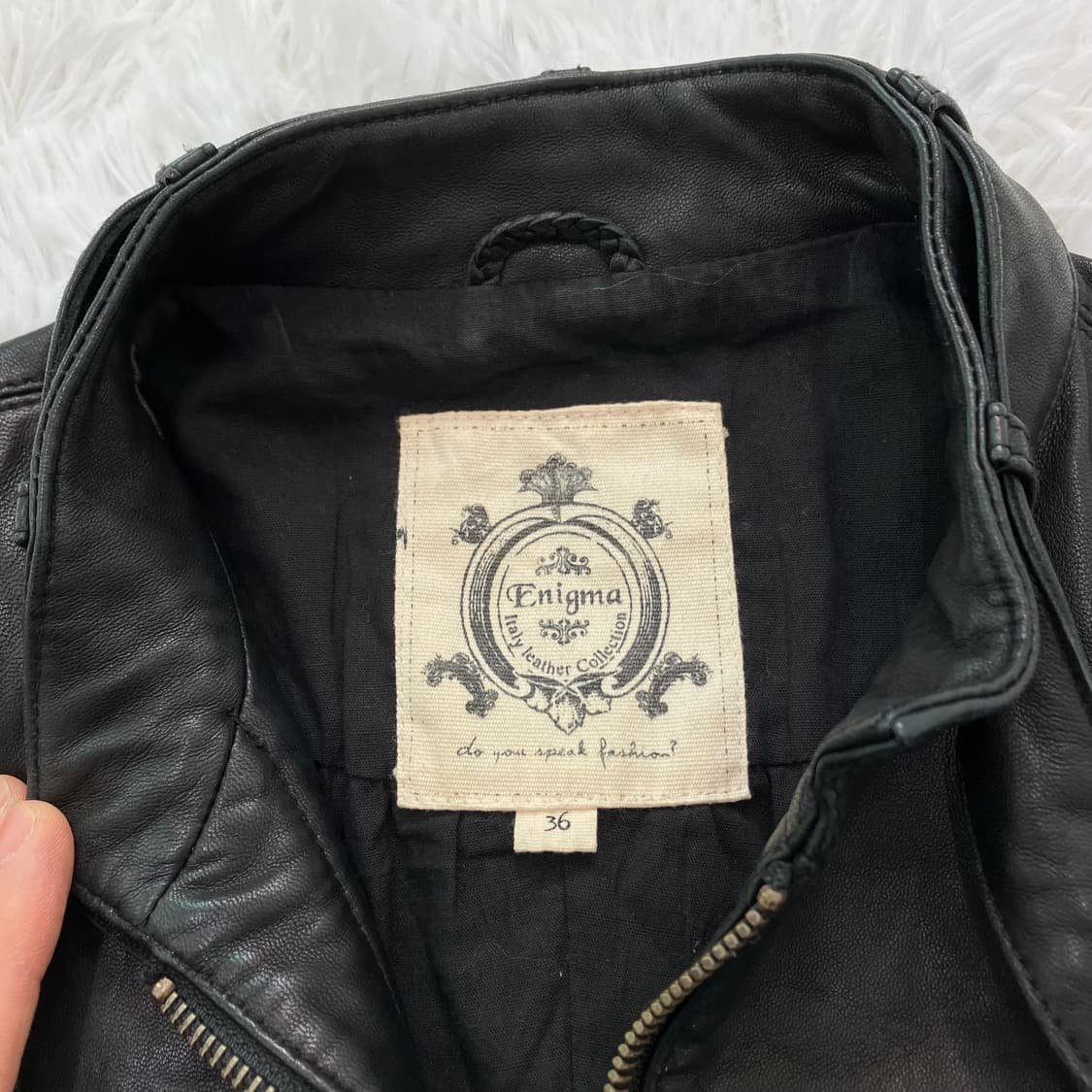 빈티지 리얼 레더 트임 레더 자켓 o-785 y2k 스트릿 갸루 펑키  상품이미지7