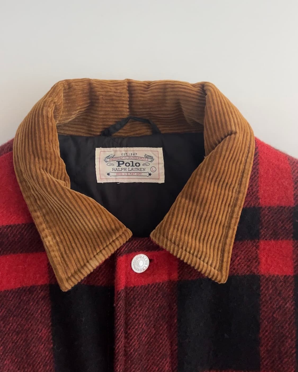 폴로 랄프로렌 버팔로 체크 울 자켓 L 상품이미지3