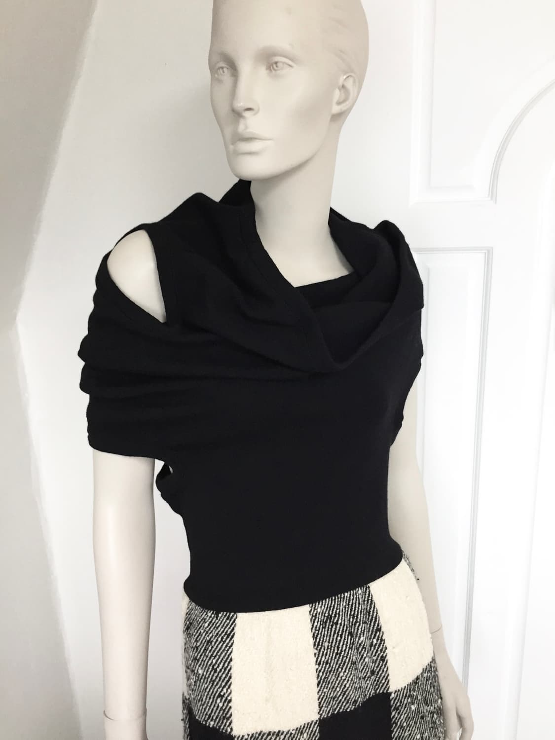 꼼데가르송 Asymmetric Check Heavy Dres 상품이미지2