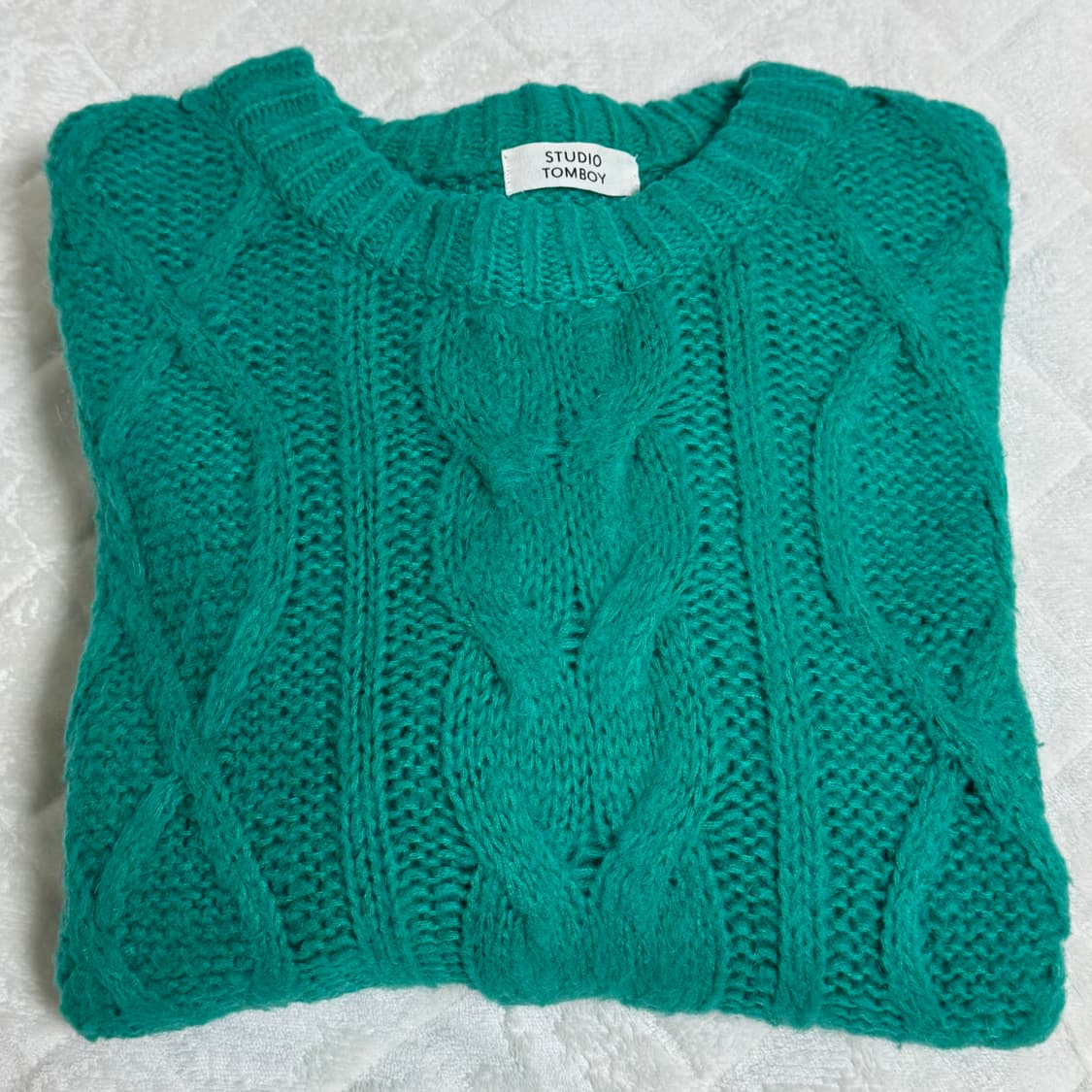 스튜디오 톰보이 모헤어 꽈배기 니트 상품이미지4