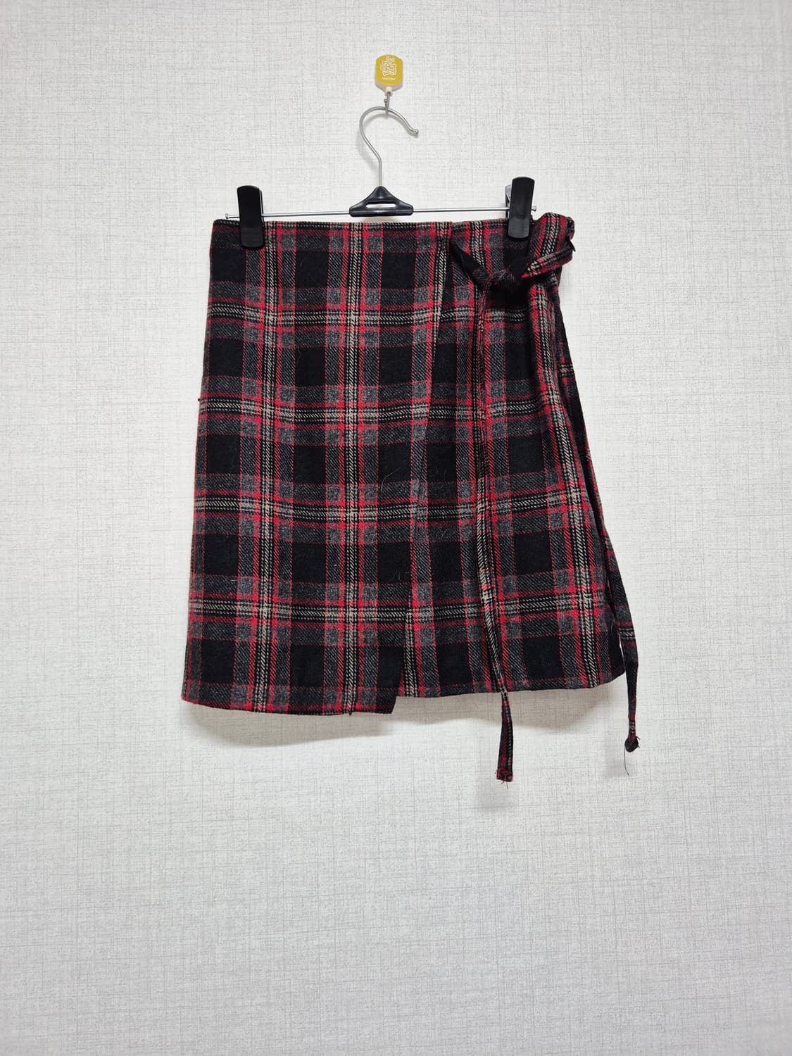 체크 랩 스커트 미니 스커트 상품이미지1