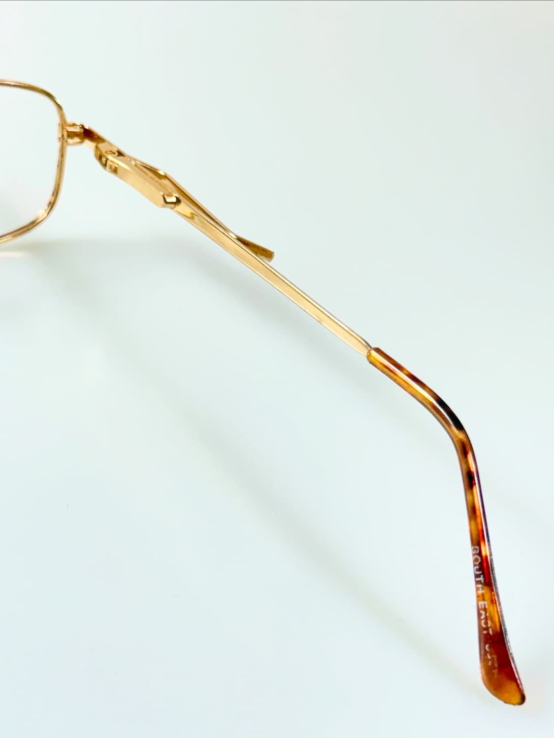 90s SOUTH EAST 골든 레오피드 슬림 스퀘어 빈티지 안경 상품이미지6