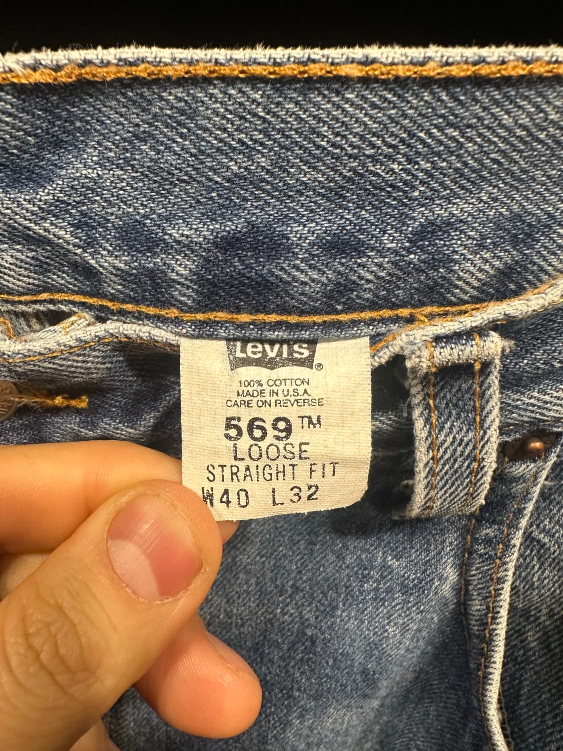 빈티지 00s 리바이스 569 데님 팬츠 상품이미지4