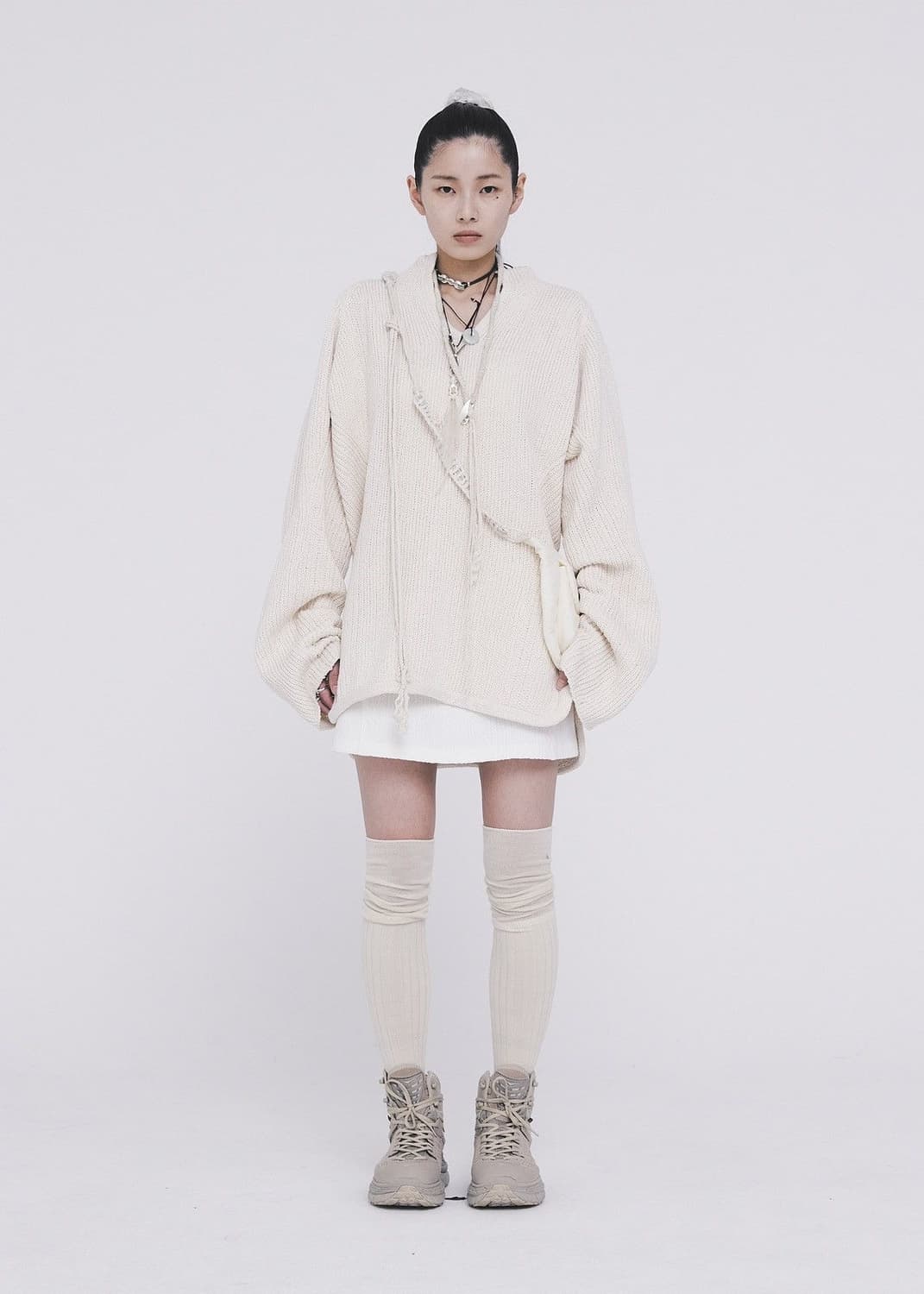 새제품 HYEIN SEO Oversized knit ivory 1/2 상품이미지4