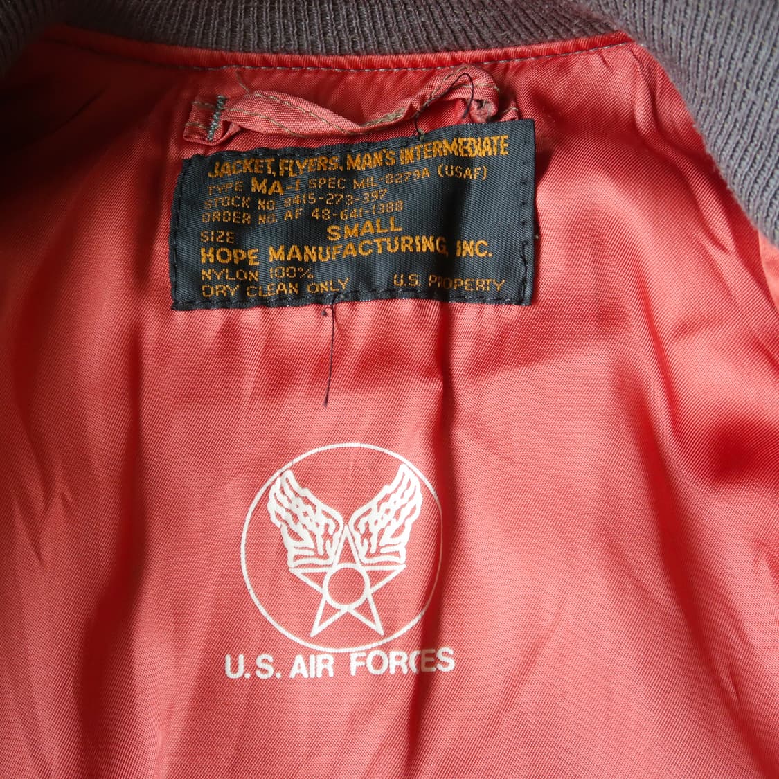 [Made in U.S.A] 빈티지 OG MA-1 울파일 자켓 상품이미지10