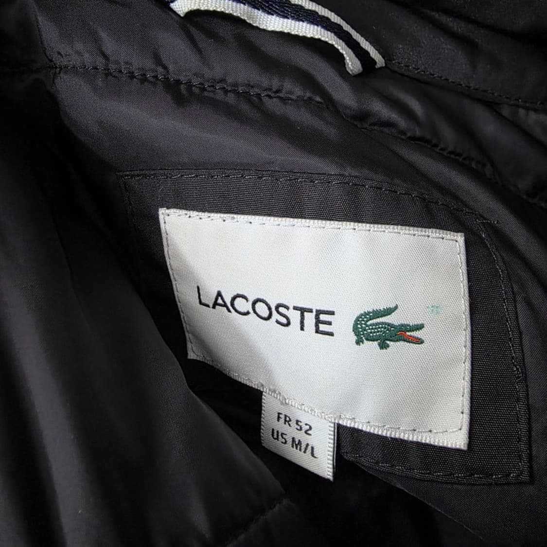 라코스테 하이넥 블루종 자켓 블랙 상품이미지5