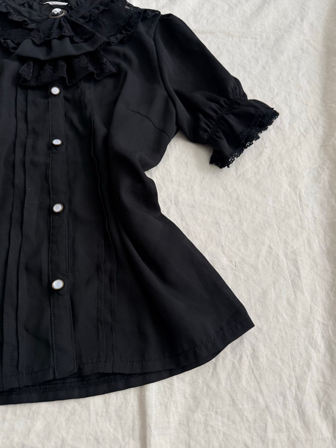 엑시즈팜 고딕 로리타 블랙 엔틱 블라우스 상품이미지3