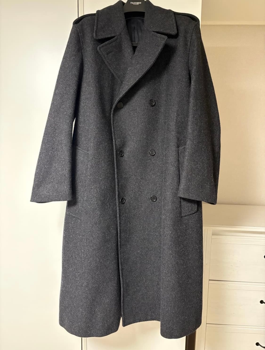 마르니 오버사이즈 차콜 그레이 더블 코트(48사이즈) 상품이미지1
