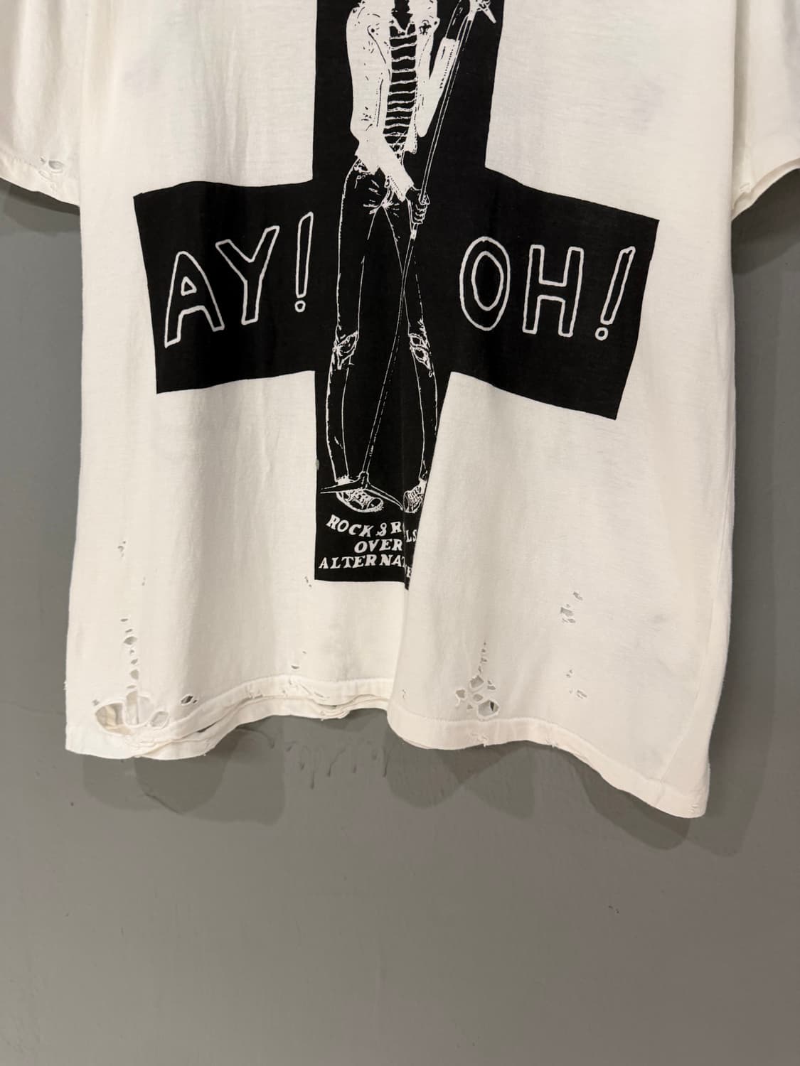 damage detail rock n roll printing top 상품이미지8