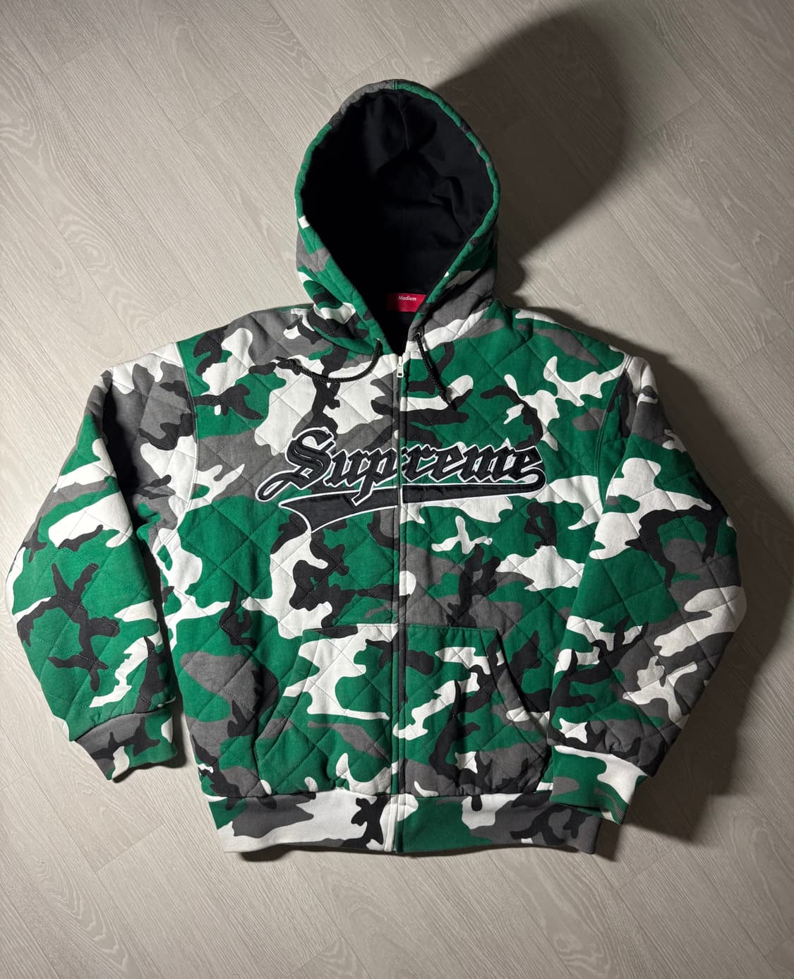 Supreme Quilted Zip Up Hooded Sweatshirt 상품이미지1