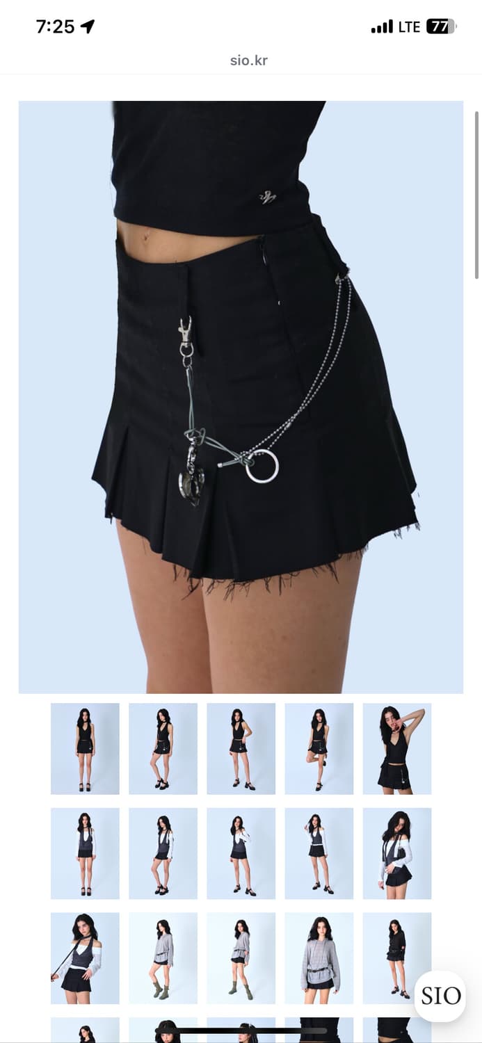 시오서울 sio 더블 벨트 미니 스커트  상품이미지2