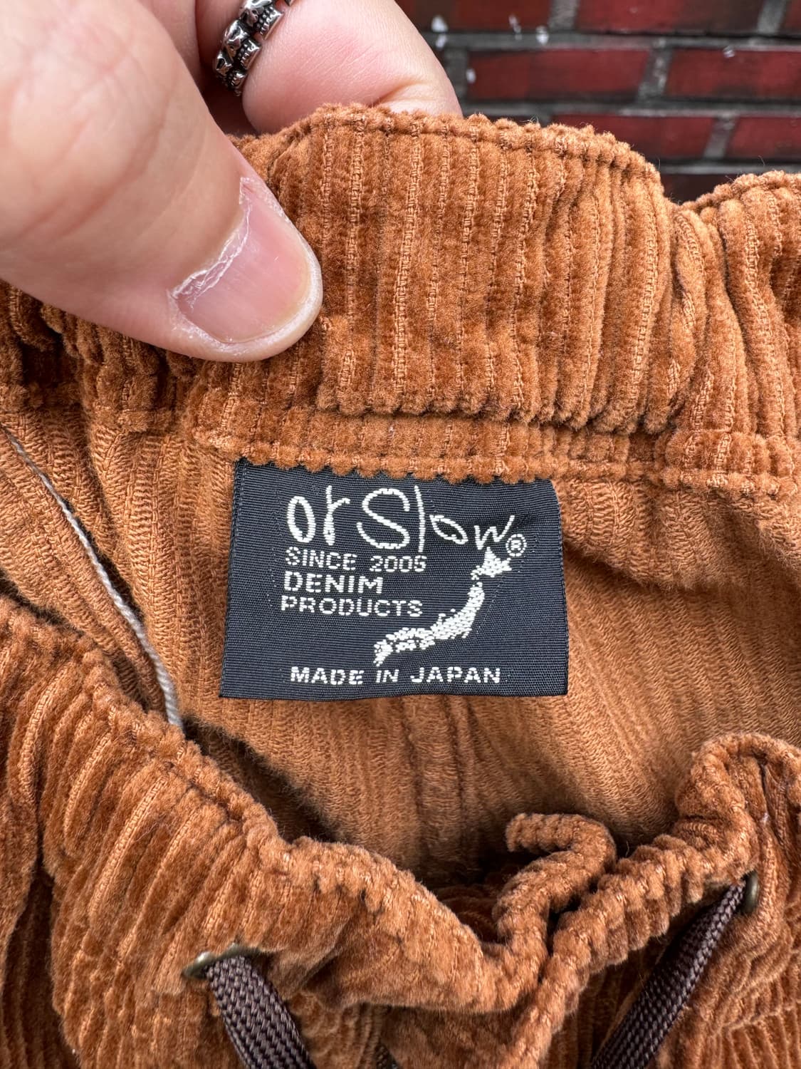 오어슬로우 밴딩 브라운 코듀로이 팬츠 상품이미지3