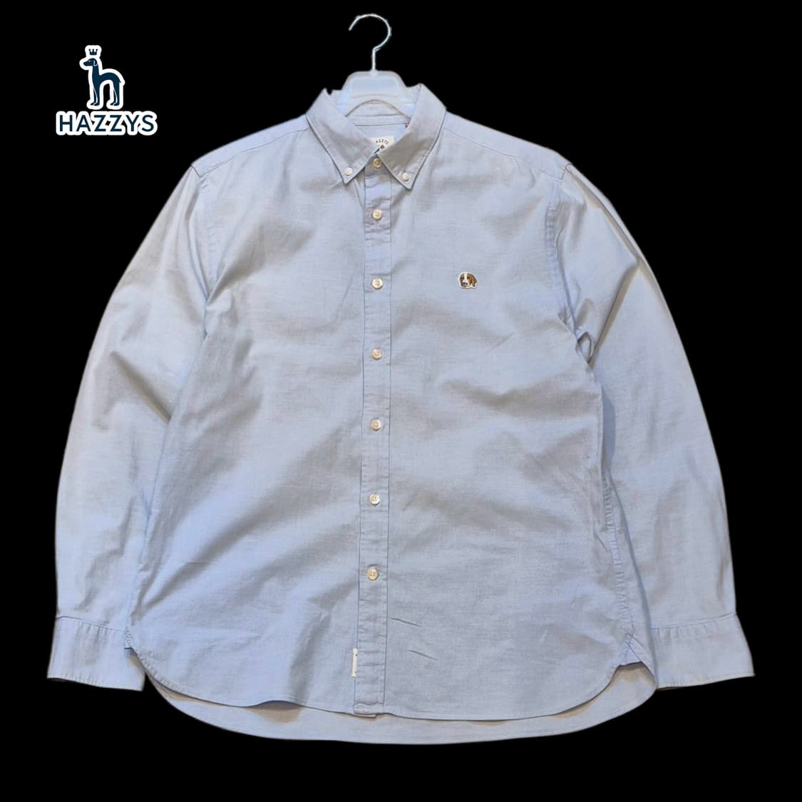 L 헤지스 하늘색 면셔츠 상품이미지1