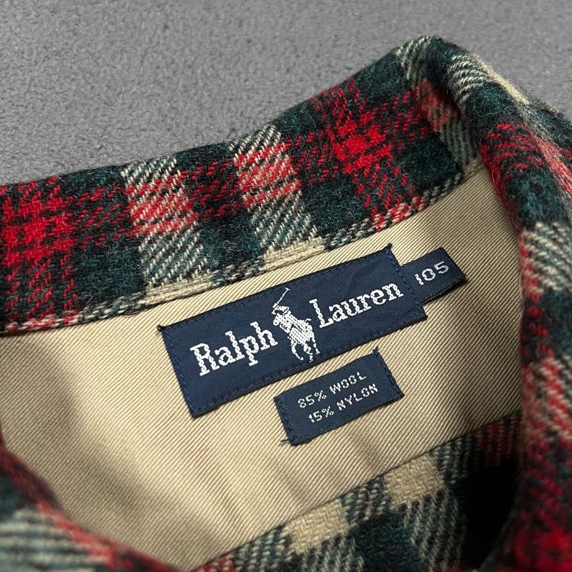 폴로 레드 체크 울 셔츠 상품이미지4