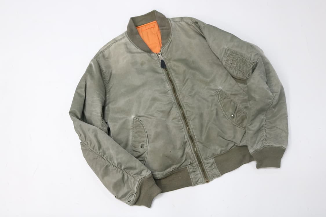 빈티지 미공군 MA-1 리버시블 플라이트 항공 점퍼 L 상품이미지2