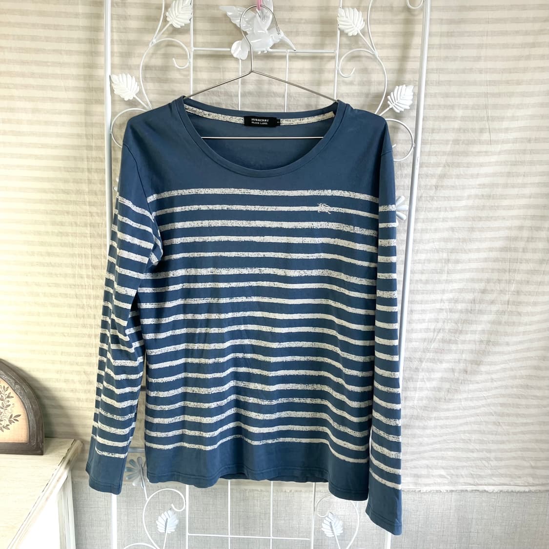 버버리 블랙라벨 빈티지 블루 스트라이프 롱슬리브 상품이미지1
