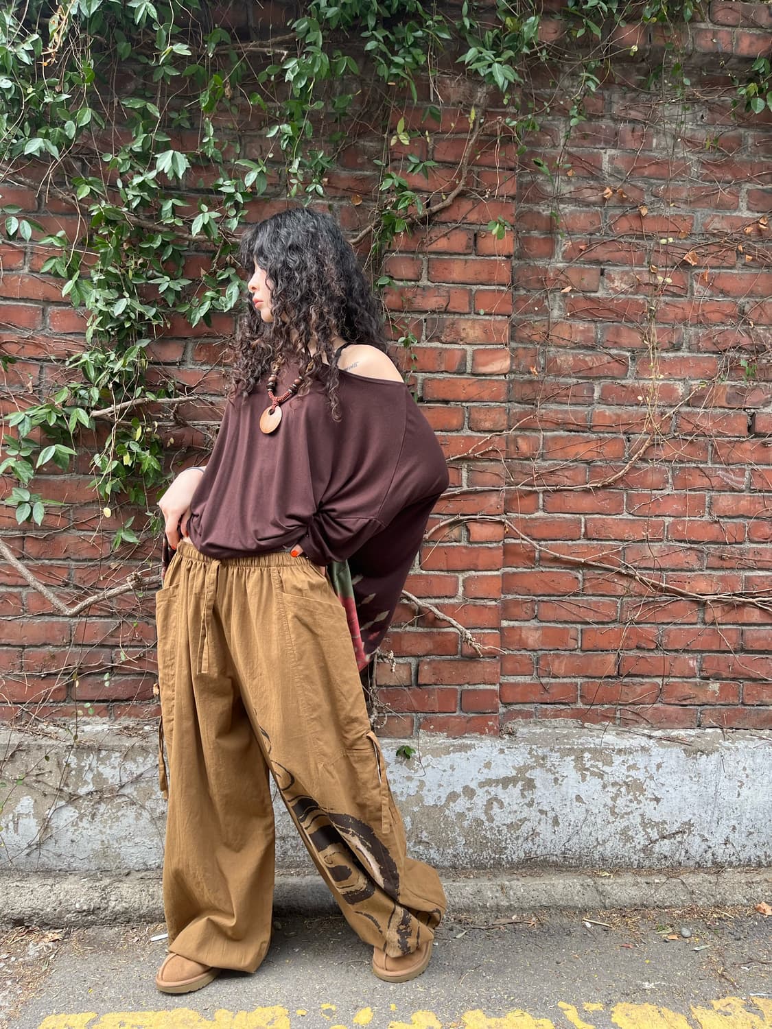 히피 문양 와이드 벌룬 팬츠 상품이미지2