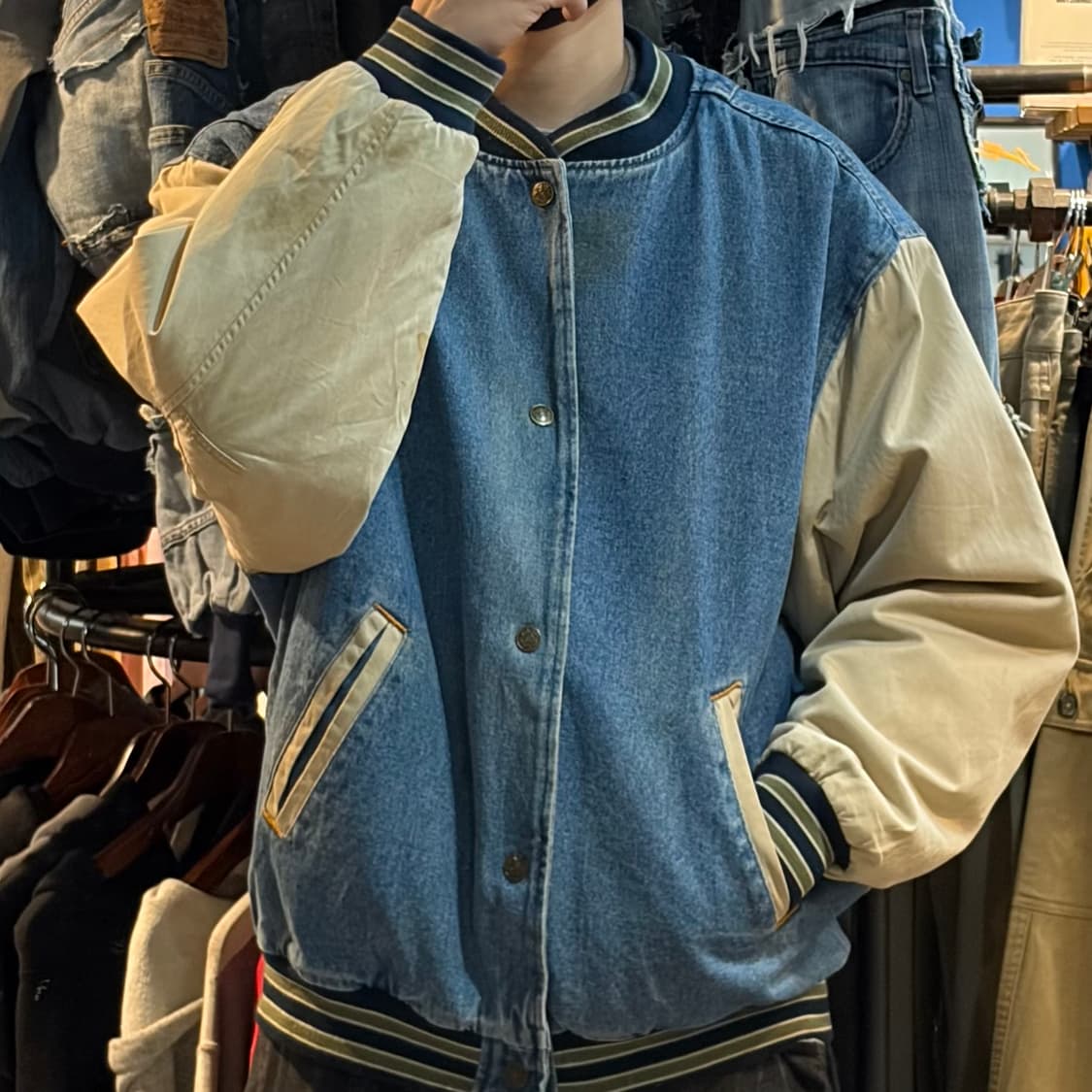 [NO.9] VTG 데님 바시티 자켓 상품이미지1