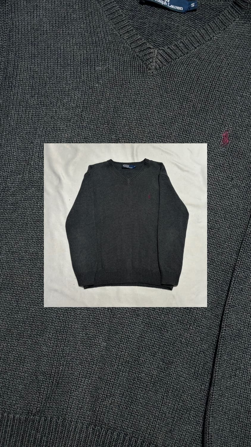 폴로랄프로렌 챠콜 코튼 스웨터 상품이미지1
