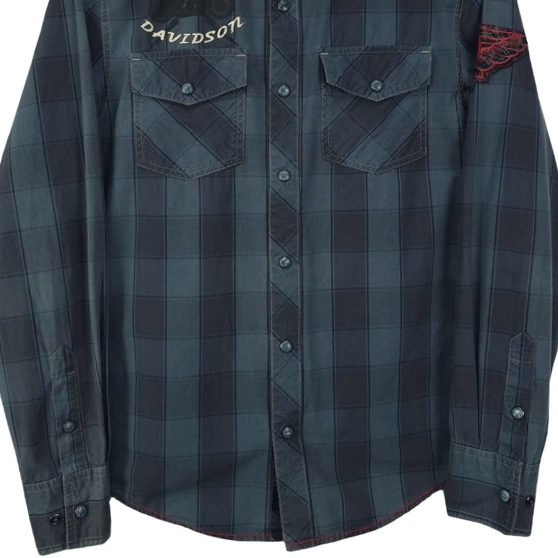[할리데이비슨] 빈티지 체크 웨스턴 셔츠 P01522 상품이미지5