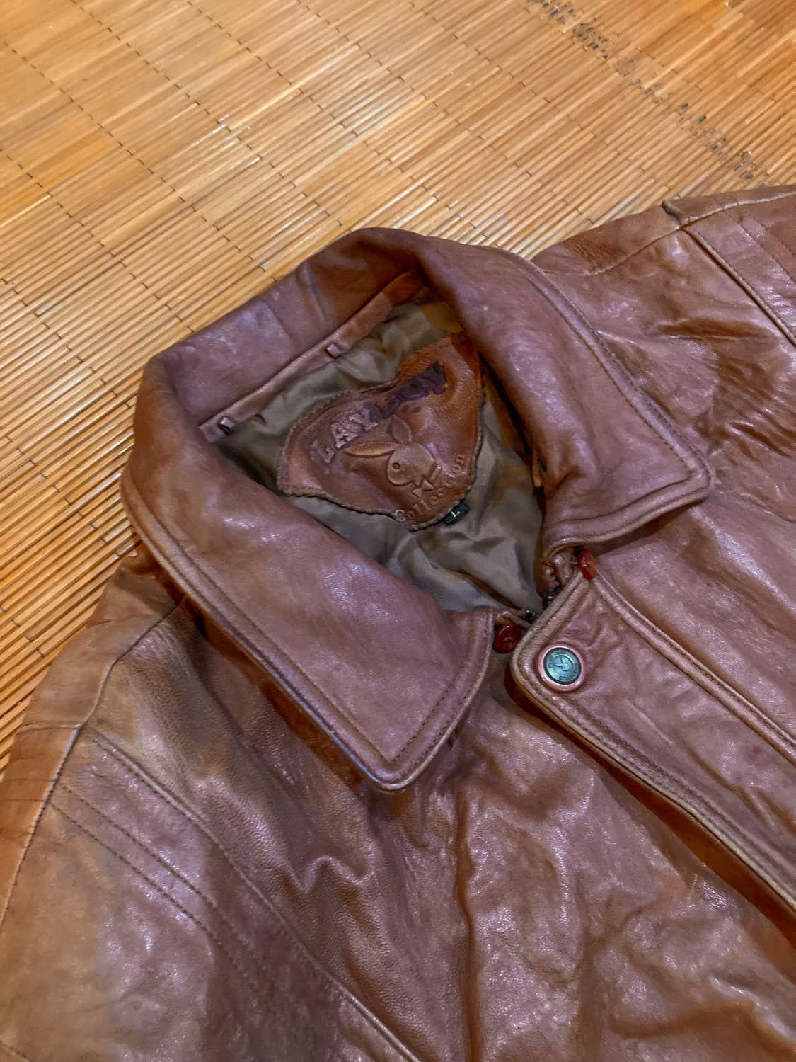 플레이보이 90‘s 램스킨 레더자켓 상품이미지4