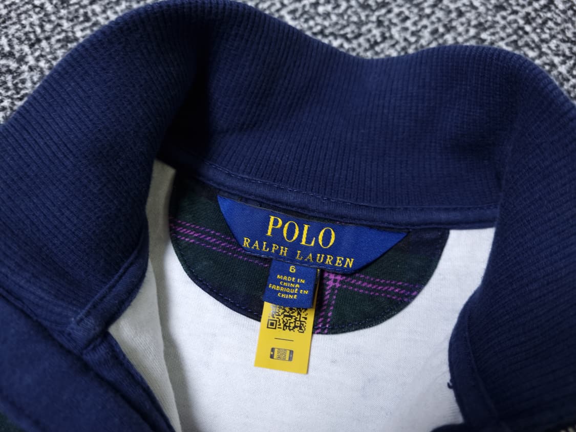 [무료배송][120]폴로 키즈 타탄 체크 반집업 더블 니트 상품이미지7